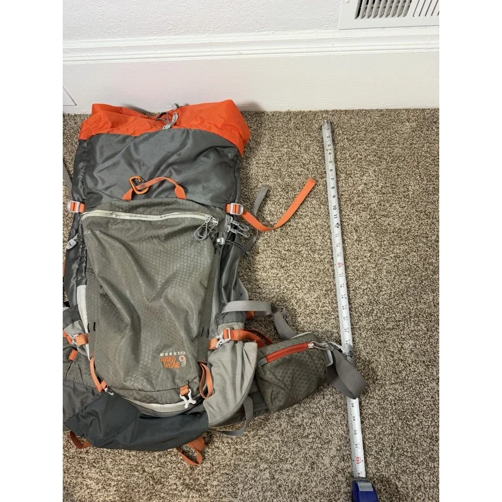 Mountain Hardwear Ozonic 50L Backpack Hiking Camping Pack Gray Orange